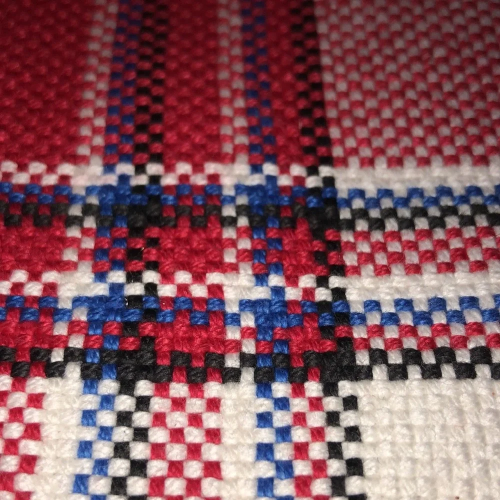 Norwegian woven napkins cloth vintage woven napkins Vintage Woven USA JULY 4th